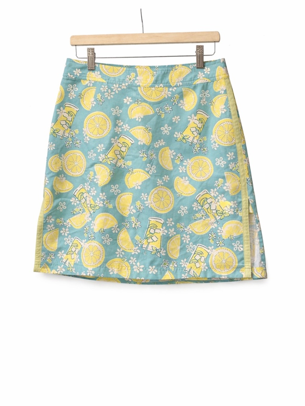 Lilly Pulitzer Aqua & Yellow Lemon Print Skort